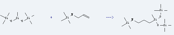 Trisiloxane,1,1,1,3,5,5,5-heptamethyl- is used to produce 3-(N-trimethylsilyl-3-aminopropyl)heptamethyltrisiloxane by reaction with allyl-trimethylsilanyl-amine.